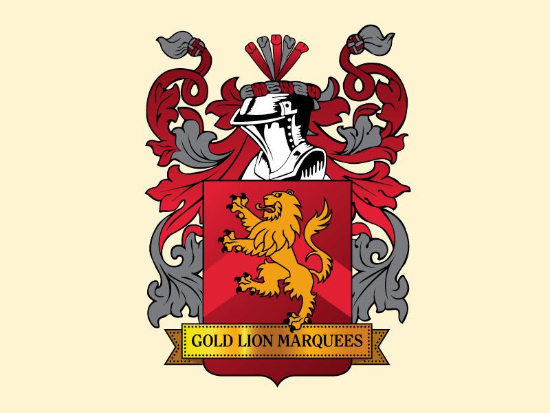 Gold Lion Marquees Logo Design